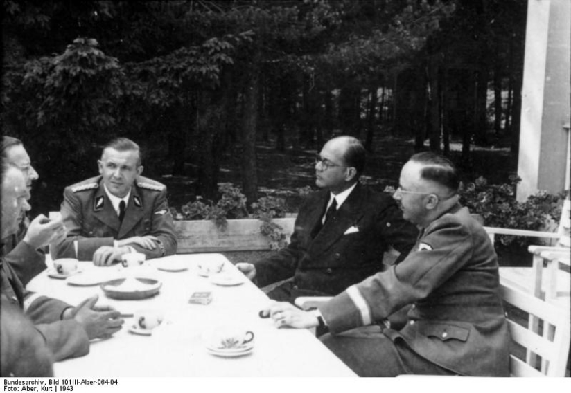 Subhas Chandra Bose with Heinrich Himmler. 1943. Photo Courtesy of Bundesarchiv.