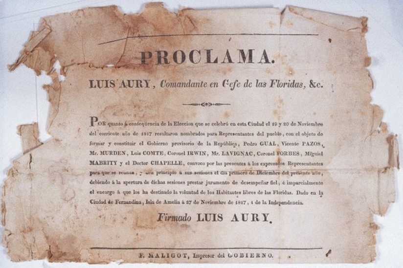 Election Results in the Republic of the Floridas. 1817. Wikimedia Commons.